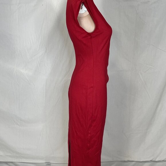 NEW DIAN VON FURSTENBURG Darrius Ruched Side Dress Sleeveless Size 6 Red - Picture 7 of 7